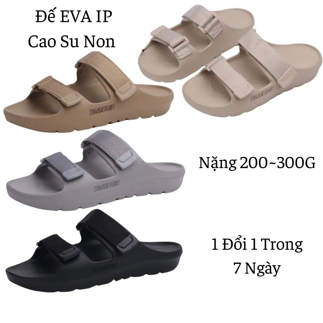 Dép Hai Quai Đế Eva Đúc Nguyên Khối Dép Quai Ngang Nam Dép Đế Đúc Cao Su Bền  Bỉ Chống Trơn Chống Trượt Tốt Quai Dù Mang Đi Mưa Thoải Mái