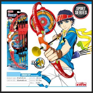 Children's Shooting Toy Bow and Arrow Set Small Bow with Board (Red)