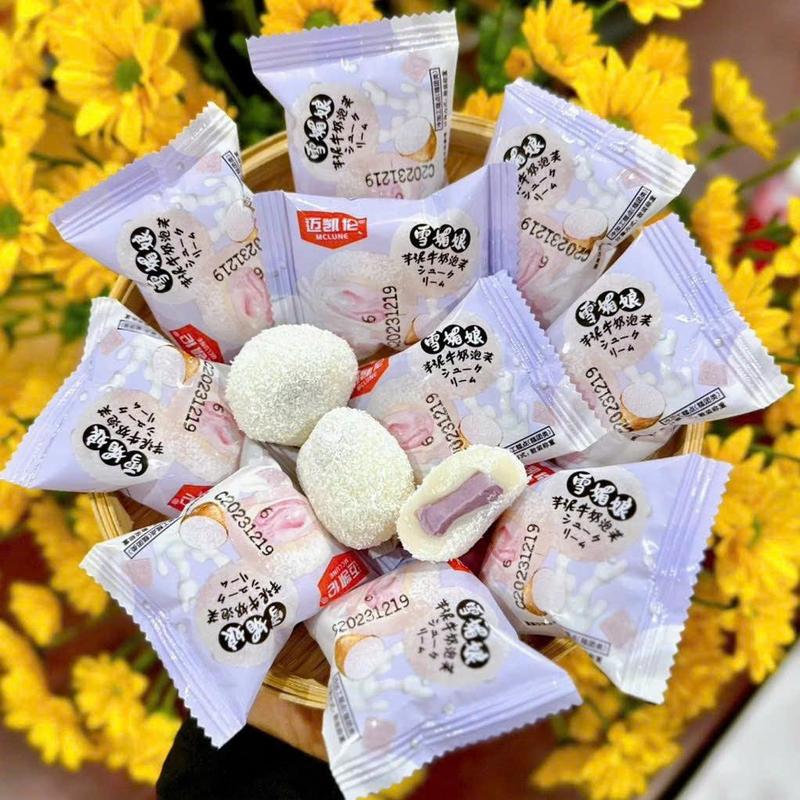 Product Introduction of 1kg Mochi Kem Lạnh Mix 8 Vị (Đào, Khoai Môn, Đậu Nành, Sầu Riêng, Bơ, Xoài, Chuối, Dừa) - Cake, Ăn Vặt, Thức Ăn, Food Snack live 9