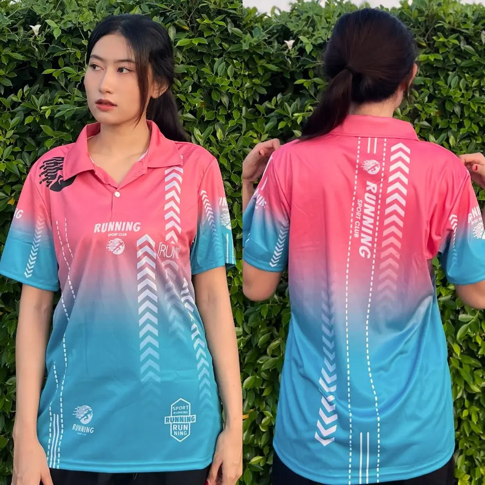 เสื้อคอปกวิ่ง พิมพ์ลาย เหมาะสำหรับทั้งผู้ชายและผู้หญิง