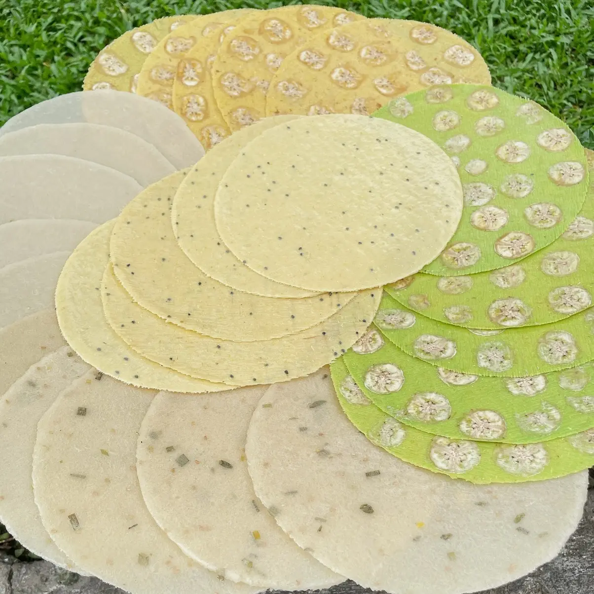 50Bánh Mix 5loại (Bánh nếp+Bánh chuối+Bánh phồng mì+Bánh chuối lá dứa+Bánh nếp hành)