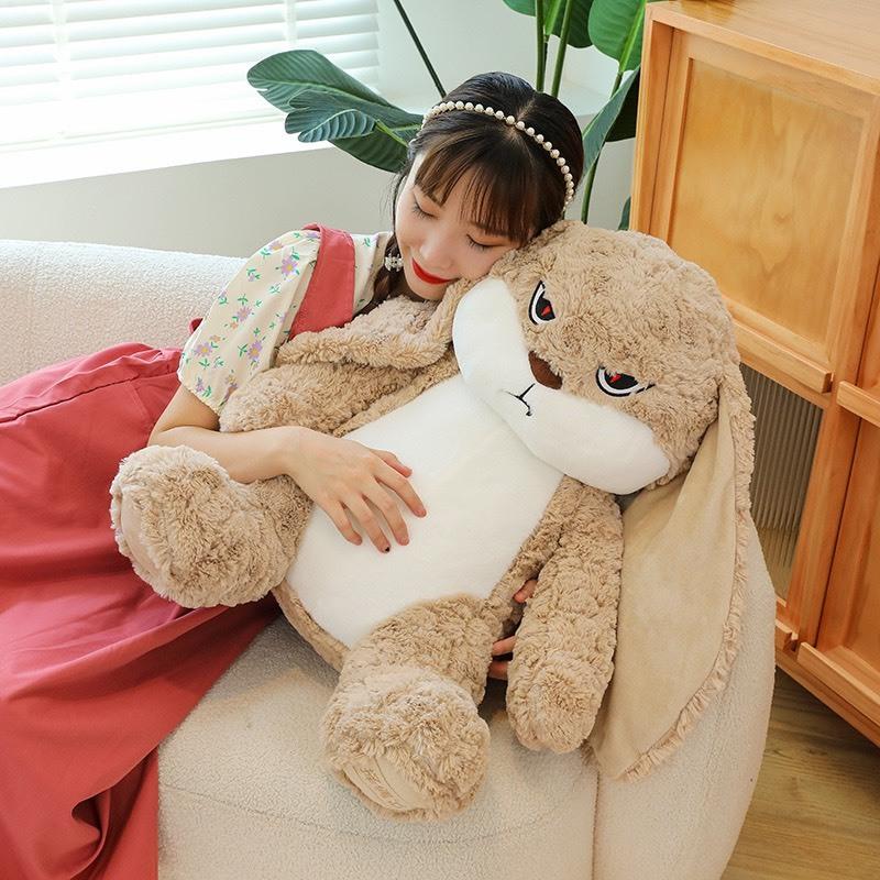 Product Introduction of Búp Bê Thỏ Nhồi Bông Dễ Thương Chống Thất Lạc Vui Nhộn Làm Quà Tặng Sinh Nhật / Lễ Tình Nhân Gấu Bông Thỏ Hung Hăng - Thỏ Bông Mặt Quạo Quà Tặng Đồ Chơi Hottrend Cao Cấp Gấu Bông City Thú Bông Thú Nhồi Bông 4