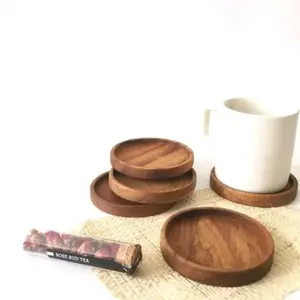 Tatakan gelas asli kayu jati