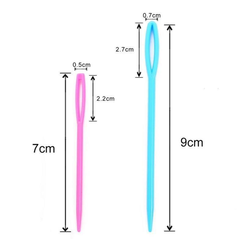Product Introduction of 20 pcs Set New Plastic Sewing Needles Yarn Knitting Safety Pins Darning Handmade Weaving Tools Accessories 14