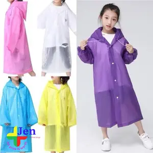 jas hujan anak EVA jas hujan terusan kancing anak kecil ponco polkadot raincoat