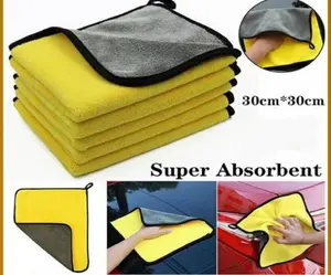 1 LUSIN Kain Lap Microfiber Serbaguna 30x30cm Kain Lap Mobil Motor 2 Sisi Car