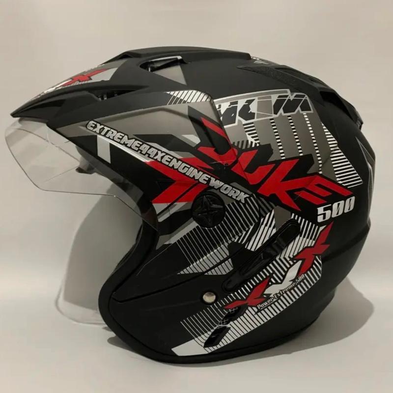 Helm JP7 X7 MOTIF DOUBEL VISOR SNI 0