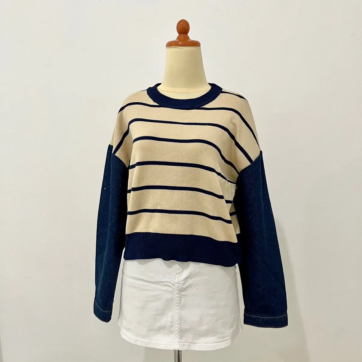 Denim Sleeve Top - Ready Ori Bangkok | Premium Posh