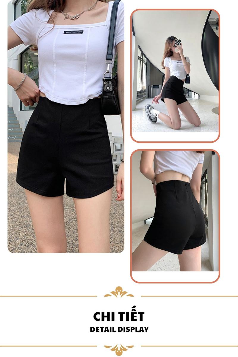 Product Introduction of Quần short dance idol lưng cạp cao chất Umi đanh mịn không nhão, quần đùi nữ kpop khoá lệ phía sau thời trang ELY222 14