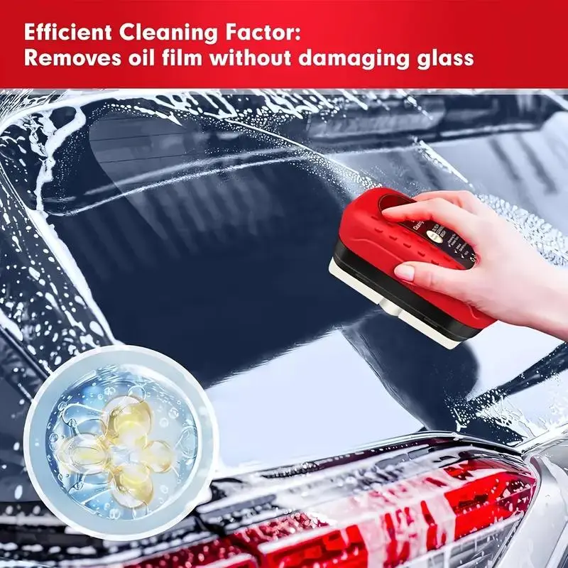 Car Windshield Cleaning Tool, Multifunctional Car Windshield Cleaning Tool with Reusable Foam Sprayer, Car Glass Cleaning Tool 8