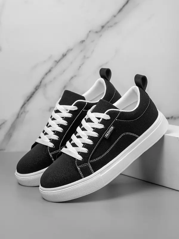 Men's Fashionable Lace Up Low Top Sneakers, Casual Comfortable Sports Shoes for Daily Wear, Trendy All-match Sneakers for Daily Wear 0