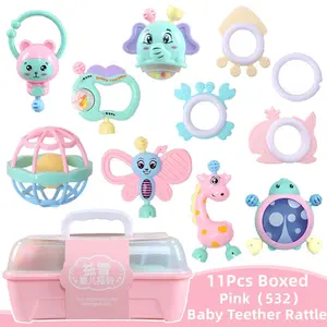 Baby Rattle Set / Gift Set Newborn / Rattle / Bpa Free Baby Tooth Toy / Untuk Bayi 6 Bulan Ke Atas anak-anak toys