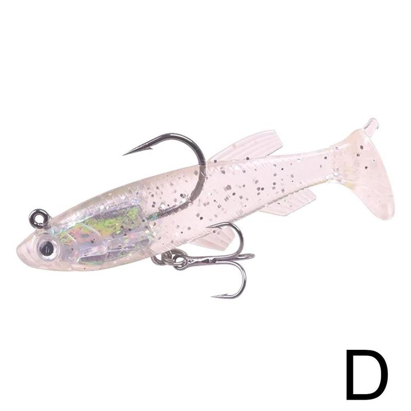 Product Introduction of T Tail Soft Bait Package Lead Fishing Bait Fake Bait Set 7 5cm 12g Bionic Double Hook Lure For B1O7 36
