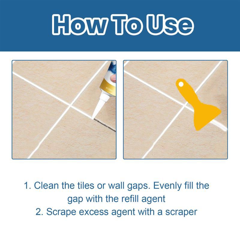 Product Introduction of 20ML Tile Gap Refill Beauty Seam Agent Grouting Fill Tile Glue Sealer Repair Ceramic Glue Floor Gap Fill In Agent 5