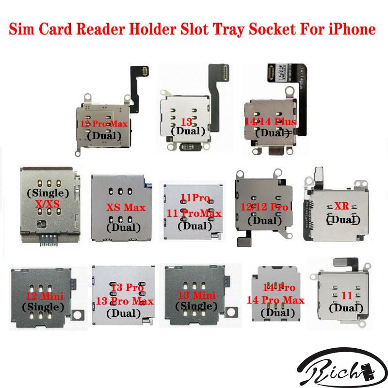Thẻ SIM kép cho iP X XR XS 11 12 13 14 Pro Max Mini Plus, khay đọc thẻ SIM, giá…