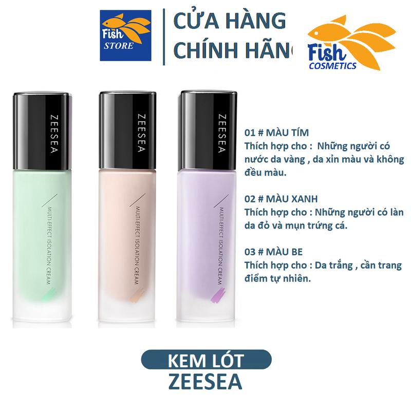  Kem lót kem chống nắng ZEESEA 30g trang điểm kiềm dầu nâng tông che lỗ chân lông làm mịn da nhà FISH COSMETICS Nữ Women 