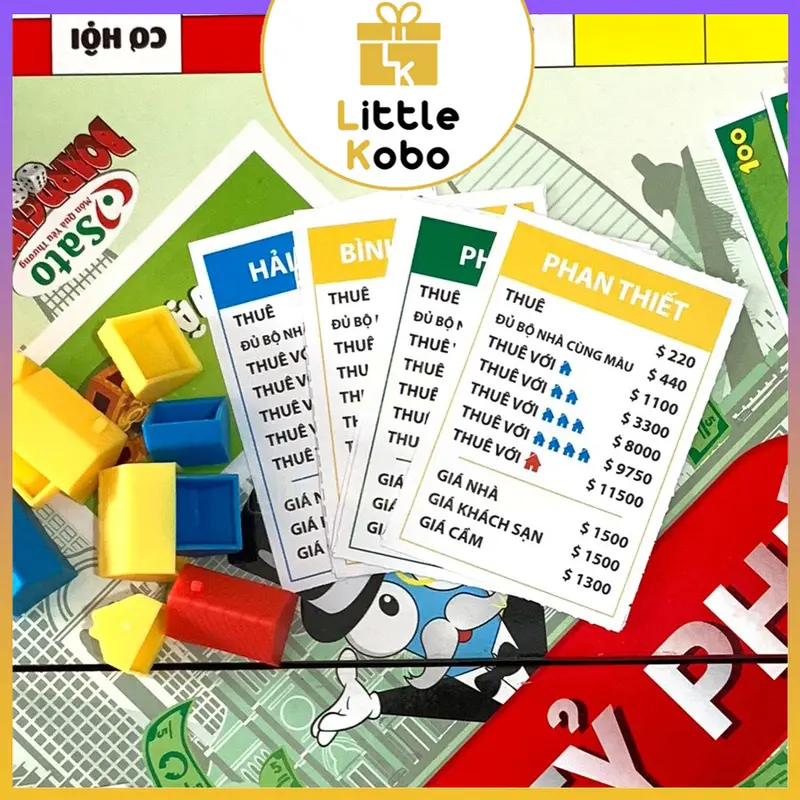 [Sa.to] Bộ Cờ Tỷ Phú Sa.to Size Lớn Trung Monopoly Cờ Tỉ Phú Đồ Chơi Trí Tuệ Giải Trí Xả Stress Xúc Xắc Toys 6