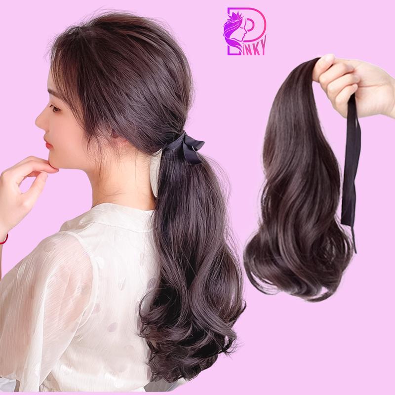  Tóc buộc xoăn đuôi dài 35cm Tóc cột đuôi ngựa xoăn đẹp phong cách hàn quốc Tóc Giả buôi 