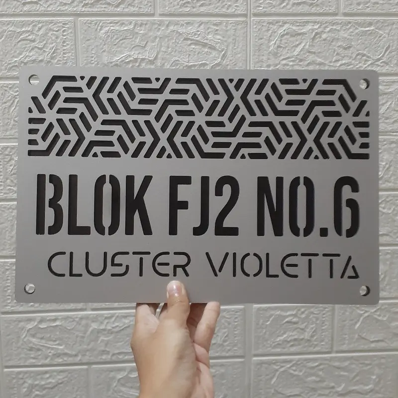 Plat Nomor Rumah | Papan ALAMAT rumah | Nomor Rumah Cutting CNC 7