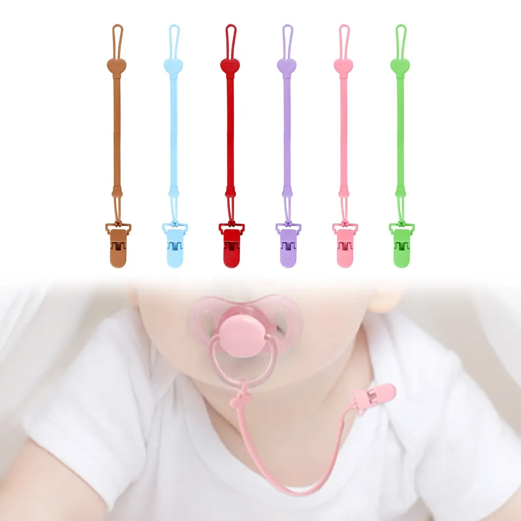 Kẹp dây xích chống sốc núm vú giả cho Em Bé Dây đeo silicon an toàn, cho núm vú giả cho trẻ Sơ Sinh Giá đỡ giả, thắt lưng treo