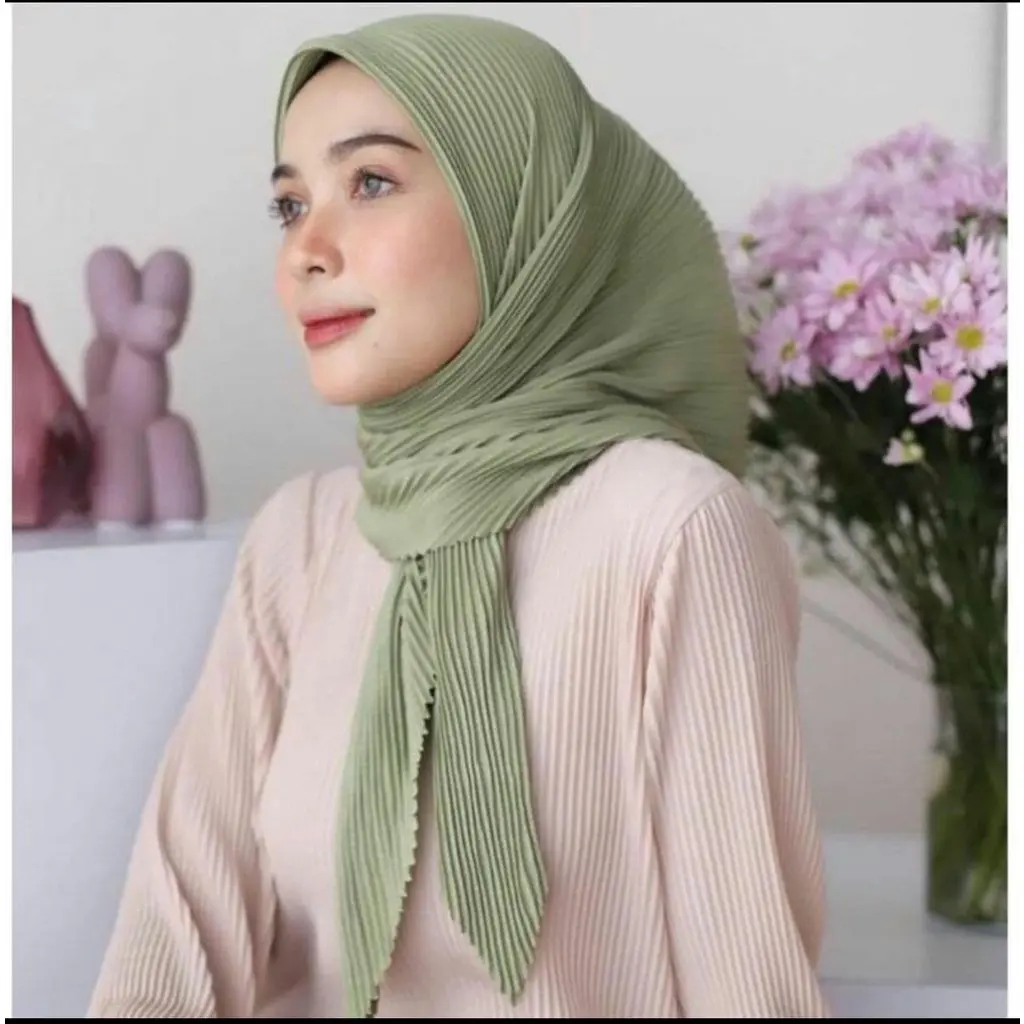 Hijab Plisket Segi Empat I Kerudung Pasmina Square Segi empat Khimar Bergo Jilbab Segi Empat Hijab Instan Voal Premium Mukena Original Best Seller