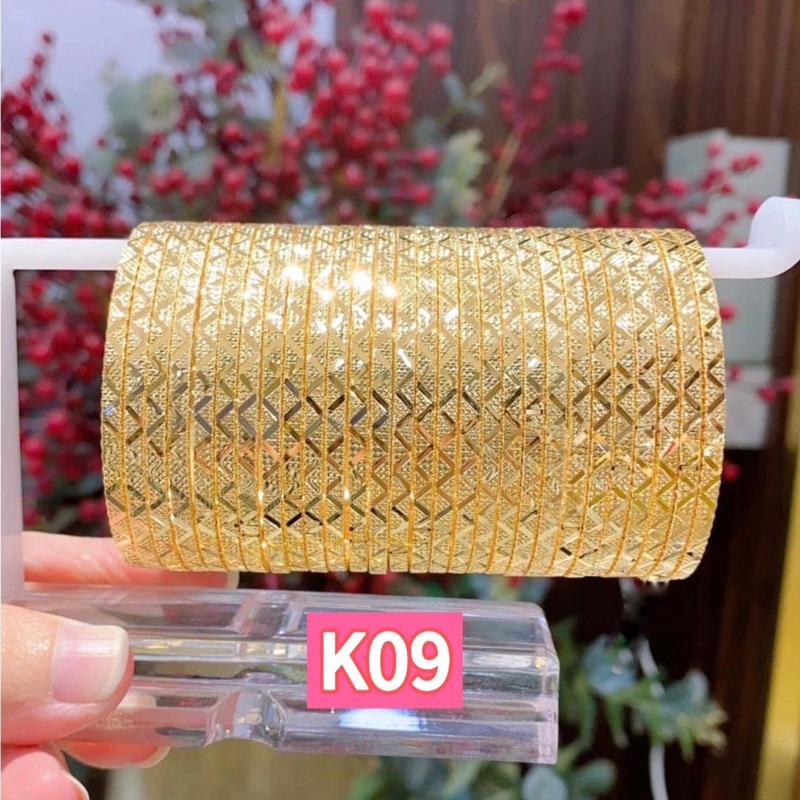 Vòng tay ximen chạm hình sắc huyền màu 18k mã K09