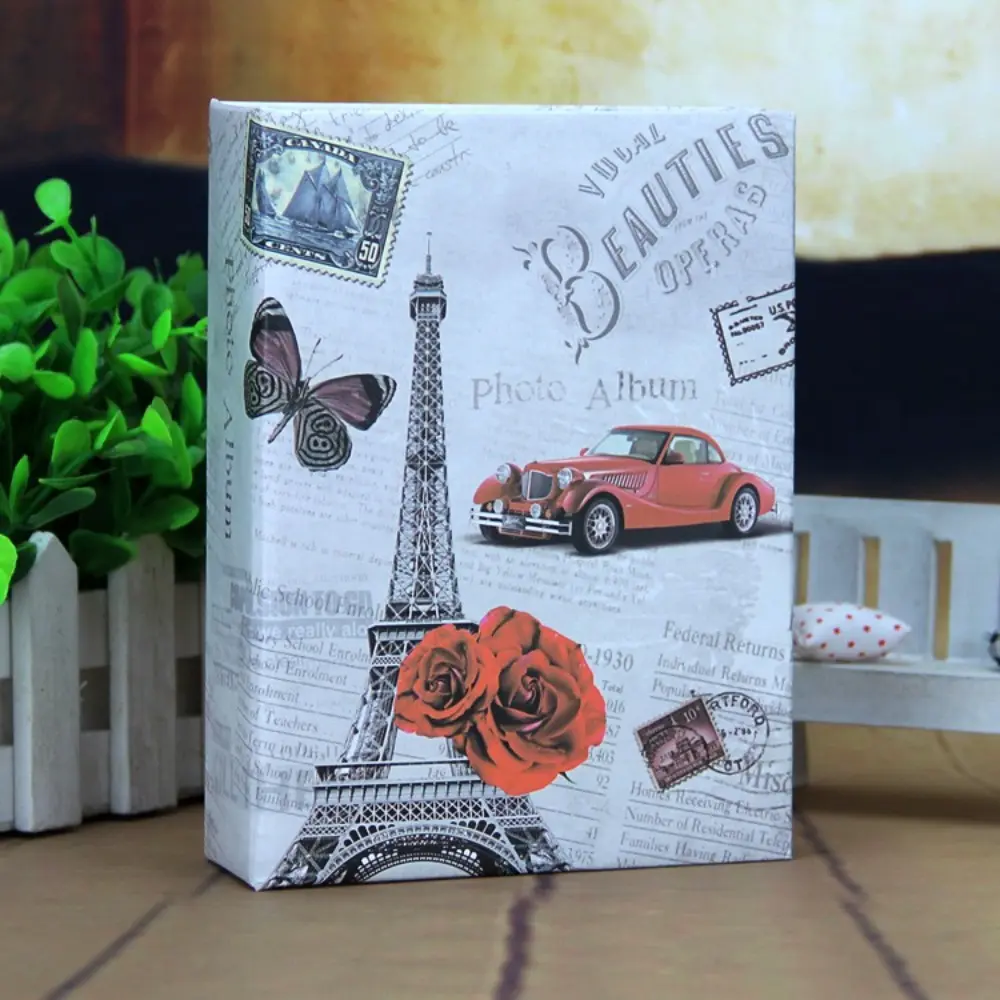 New Family 6 Inch Art Photo Albums Classic 100 Photos 4R Image Small Scrapbook Album Retro Interstitial Album Home Decoration