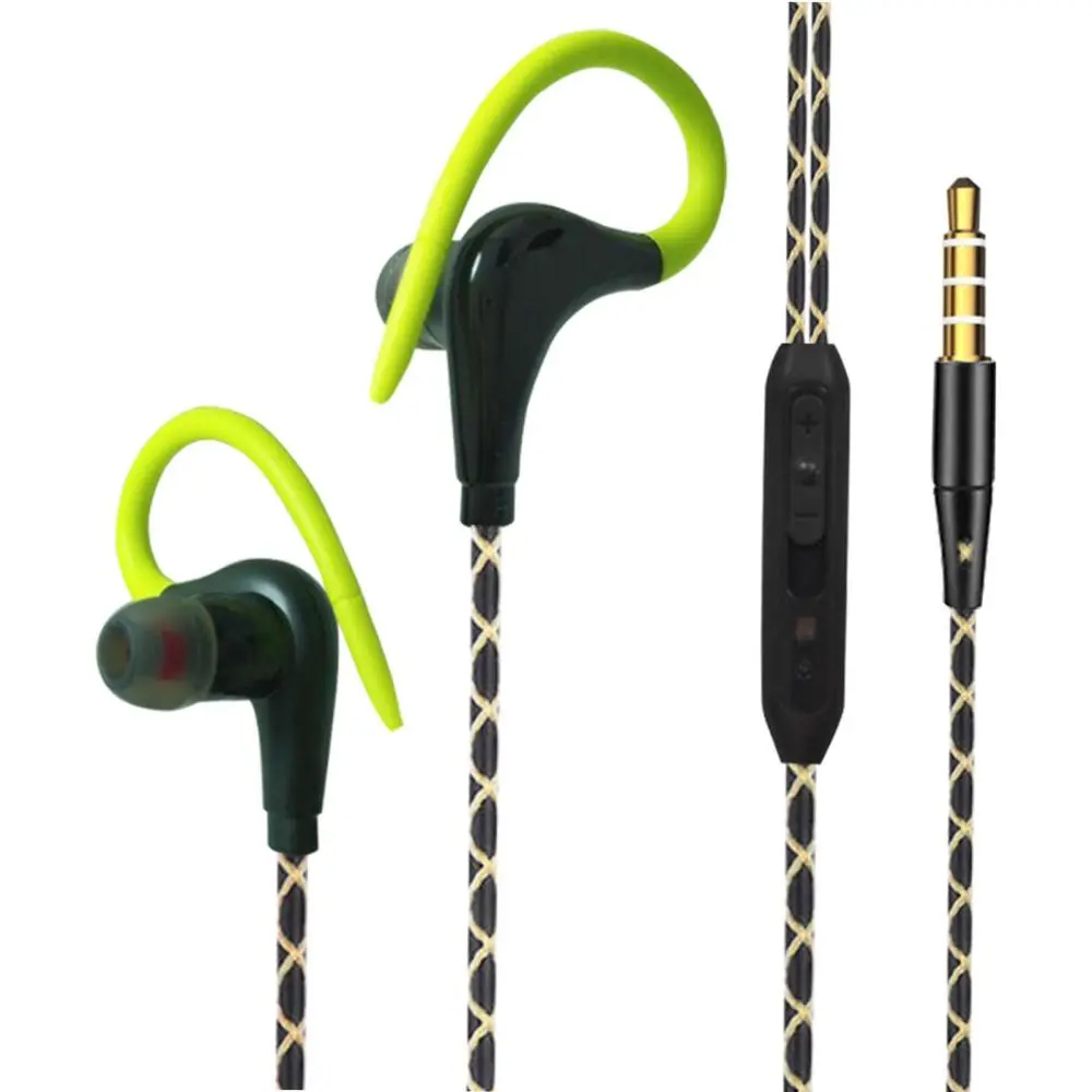 Sports Wired Earbuds 3.5mm Plug Jack with Over Ear Hook for Running Jogging