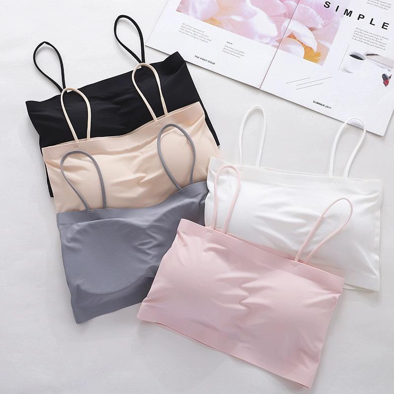 Áo Bra Nữ Đúc Su Trơn Quây Hai Dây Có Mút Ngực Siêu Mềm 8881