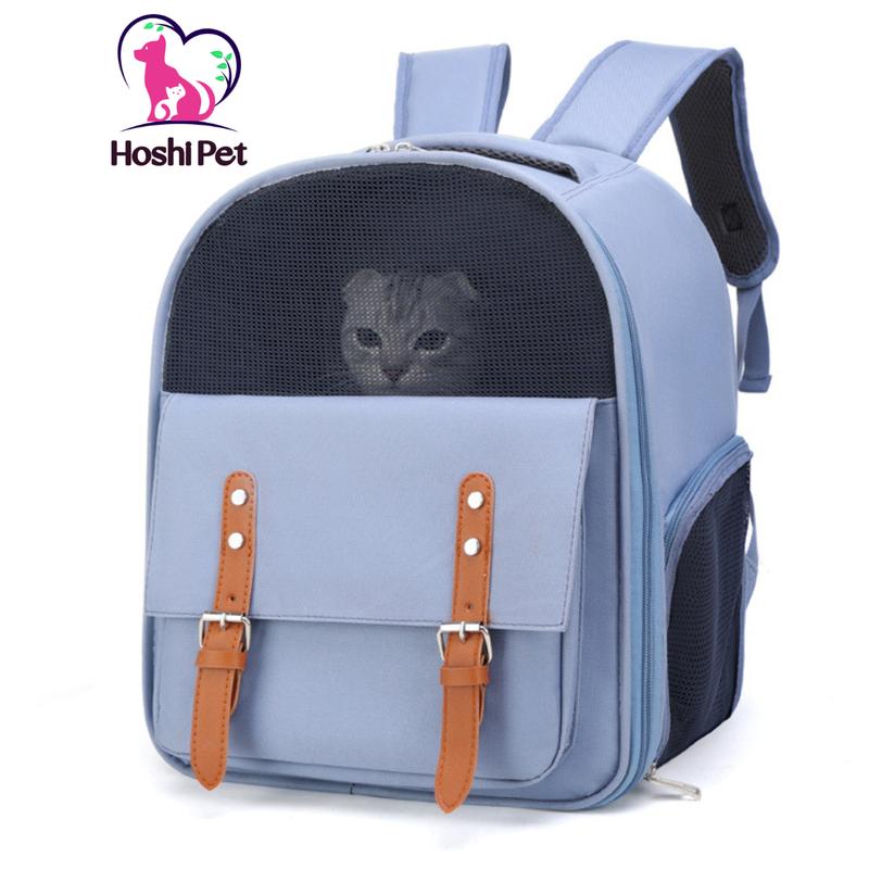 Balo cho mèo chó thú cưng size lớn balo đựng mèo Hoshi Pet BL16 có lưới thoáng khí hot trend 2024