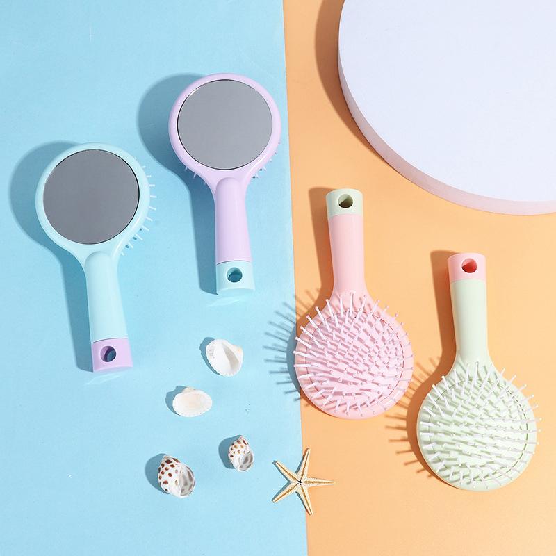 Product Introduction of 1Pcs Hair Brush Simplicity Fashion Solid Color Massage Air Cushion Comb With Mirror Lovely Hair Care Tool 17