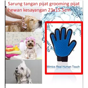 Sarung tangan pijat grooming pijat hewan kesayangan 23x15.5cm