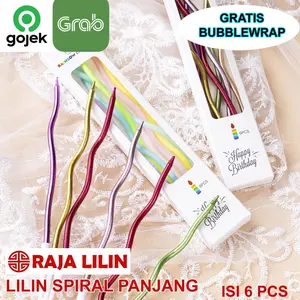 Lilin Spiral Panjang Lilin Ulang Tahun Lilin Wavy Premium Lilin Ulang Tahun KOREA