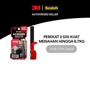 3M™ Scotch® Double Sided-Mounting Tape, Menahan hingga 6.7kg, 1 pc, 19mm x 1.5m, Untuk pengunaan dlam dan luar ruangan