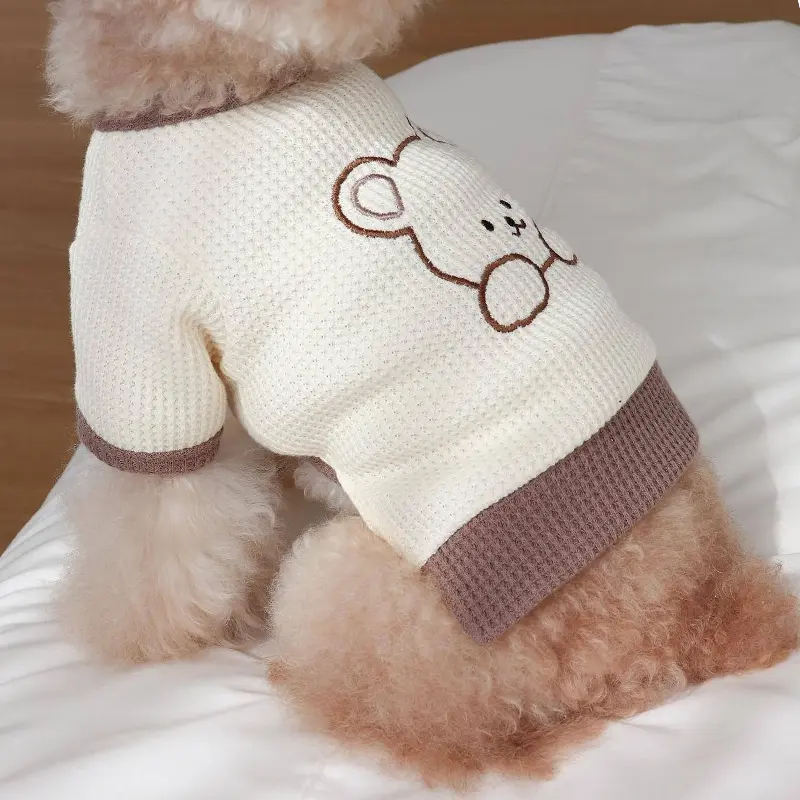 Quần áo thú cưng, Phong cách cặp đôi, Váy cho chó và mèo Gấu dễ thương, Thích hợp cho chó Shih Tzu, Áo phông cho chó, Váy cho chó 8