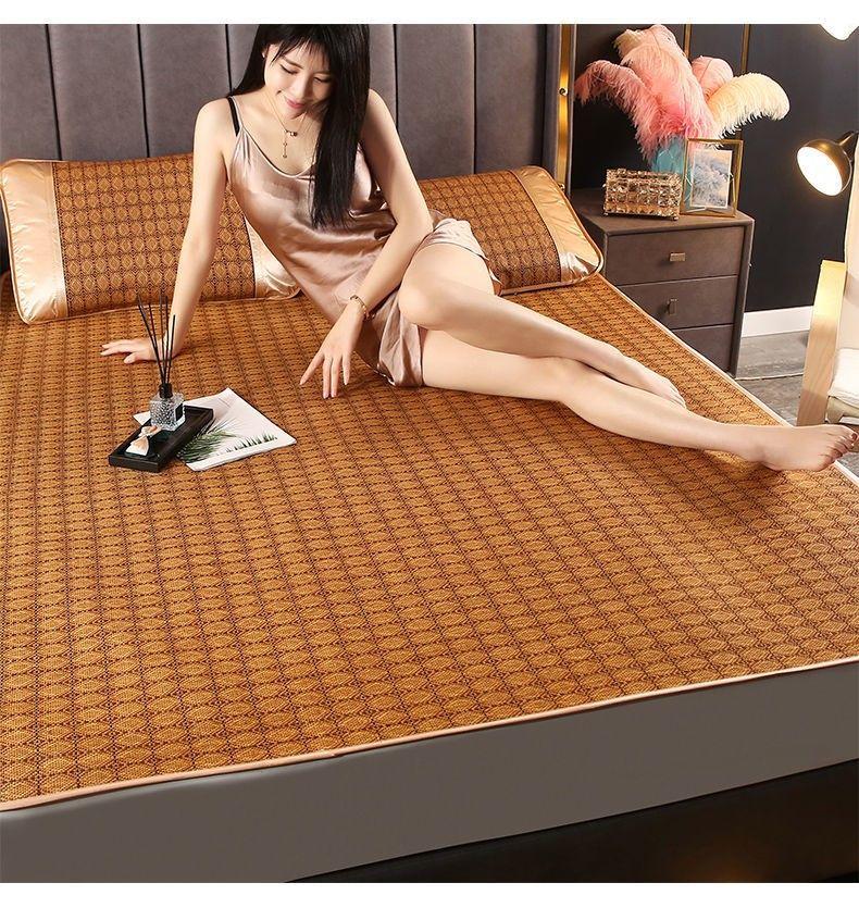 Product Introduction of [30 Days Hot Sale 1690 Pieces] Cooling Mat 1.5m Foldable Rattan Mat 1.8m Double Bed Straw Mat 0.9m Student Single Dormitory Mat 0.45m Mat 14