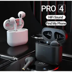 [COD]TWS Pro4 Headset Bluetooth 5.0 True Wireless Earphone 9D HiFi Stereo Sound Volume Control With Mic Wireless Headset In-ear WaterProof Earbud Stereo Headset Headphone