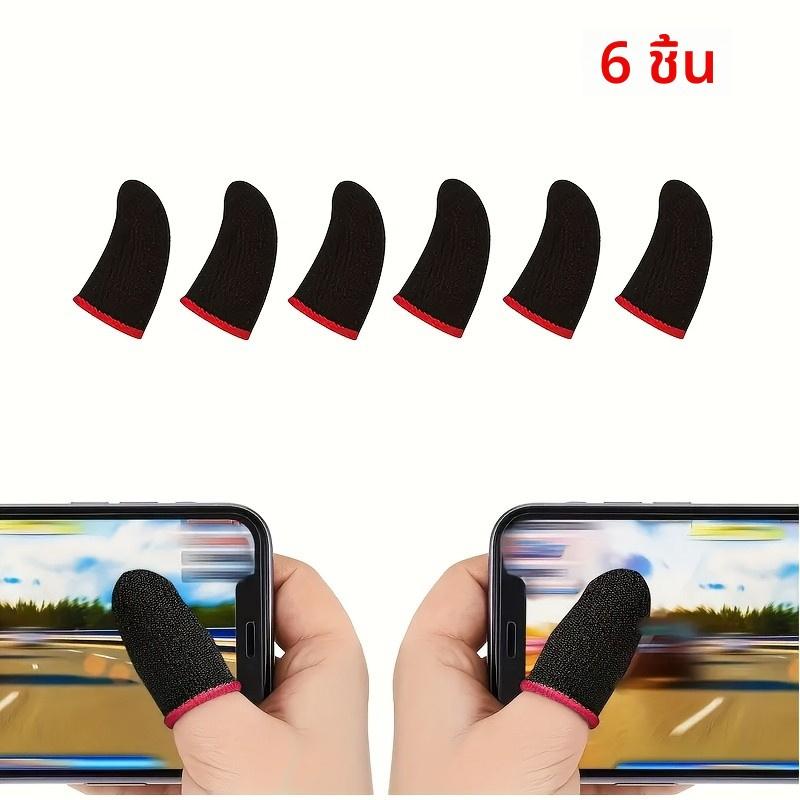 Product Introduction of 6pcs Mobile Game Control Finger Sleeve Set Sweatproof Breathable Suitable for Touch Screen for PUBG/Mobile Legends/Knives Out 10