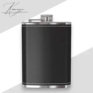 Botol Bir Hip Flask Wine Whiskey Bottle 8 Oz - MW8 - Black