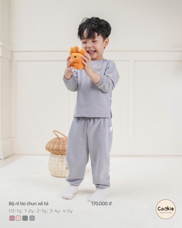 Bộ Quần Áo Cookie Nỉ Bo Chun Xẻ Tà Cho Bé Size Từ 1 2-1Y Đến 4-5Y Chất Nỉ Bộ Thu Đông quanao  daitay chobe 