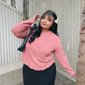 Hanum Blouse Jumbo / Baju Jumbo / Atasan Wanita / Kaos Polos Crop Basic  Top  Panjang Tebal Kerah blouse  crop