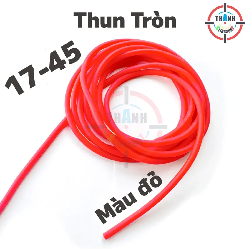 1m Dây thun tròn ống 1745 tập luyện thể thao màu đỏ 4
