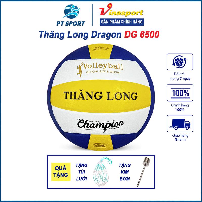 Bóng Chuyền Thăng Long Dragon DG6500 Chính Hãng | Da PU, Đánh Êm Tay, Đạt Tiêu Chuẩn Thi Đấu [Tặng túi lưới + kim bơm] Nam Sport