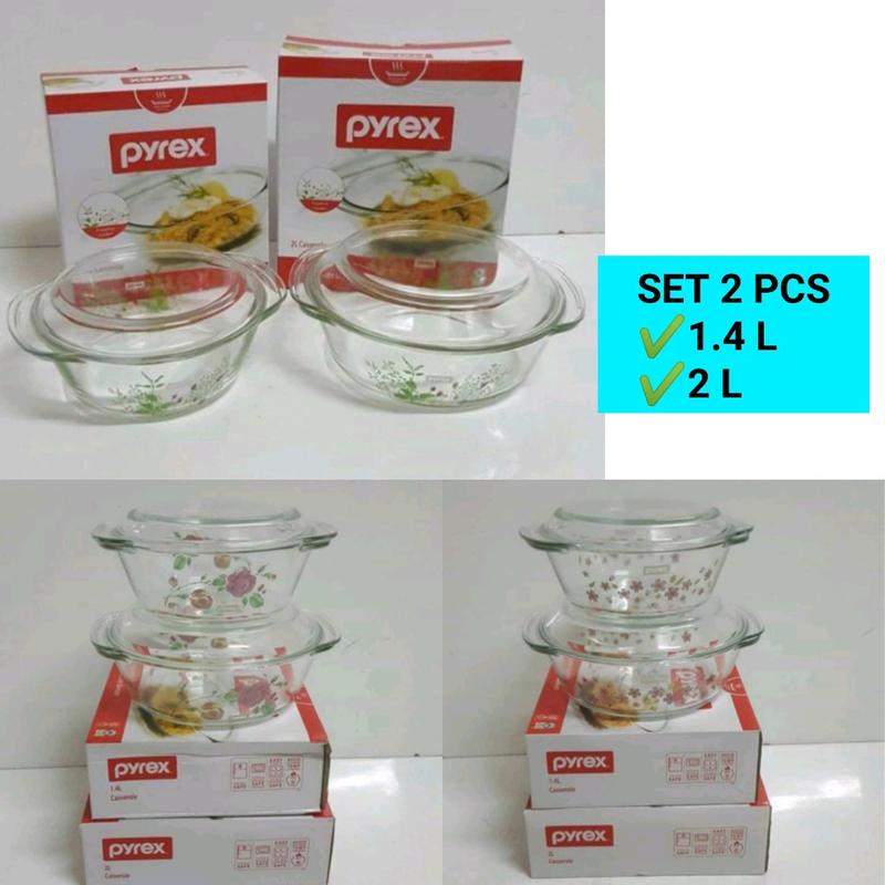 Set casserole pyrex original 2 biji - TikTok Shop Malaysia