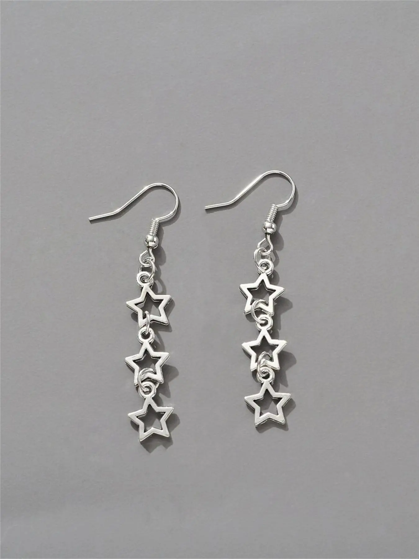 1 Pair Star Design Dangle Earrings for Women & Girls, Fashion Jewelry for Party, Daily Clothing Decor, Trendy All-match & Exquisite Jewelry for Birthday Gift