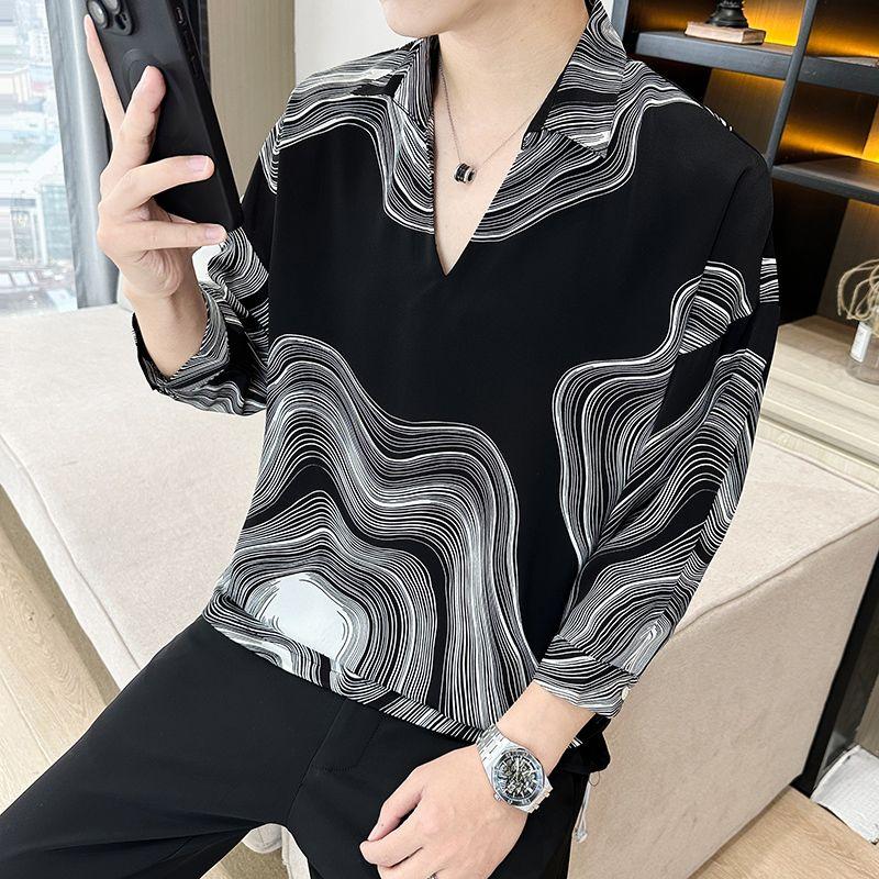 Fashion Lelaki Kemeja Bunga Baharu Bahan Sutera Ais Untuk Lelaki fashion-lelaki-kemeja-bunga-baharu-bahan-sutera-ais-untuk-lelaki