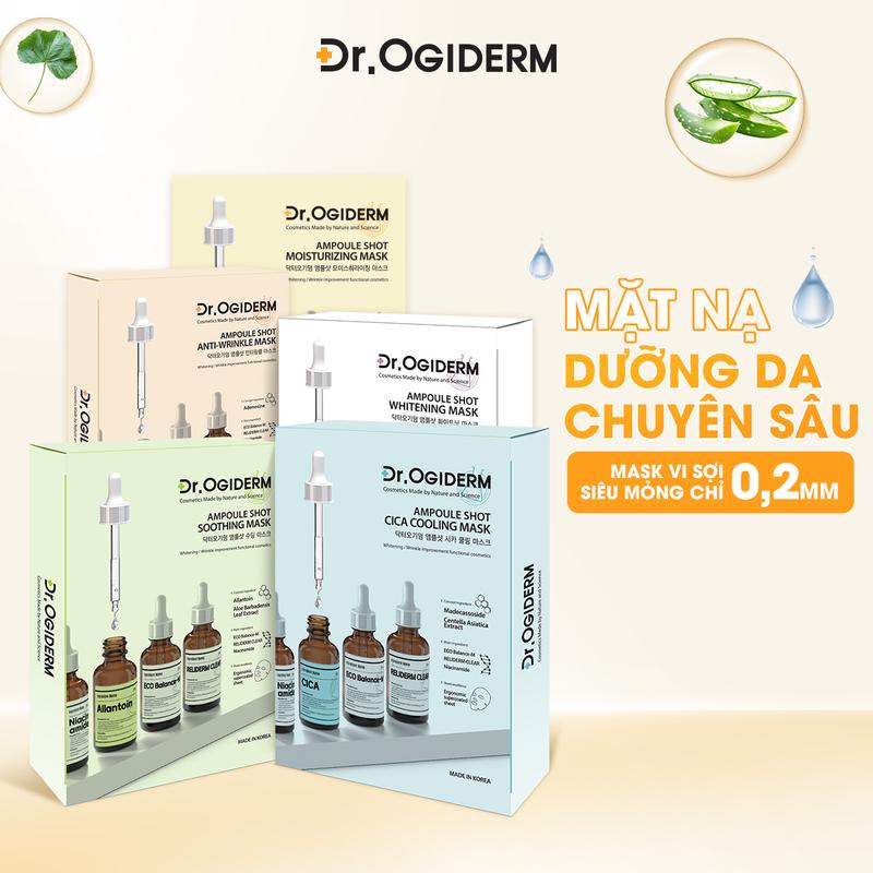 DR OGIDERM Mặt Nạ Vải Vi Sợi Ampoule Shot Mask Công Nghệ Chăm Da Thế Hệ Mới Từ Hàn Quốc Giúp Dưỡng Da Toàn Diện 30ml