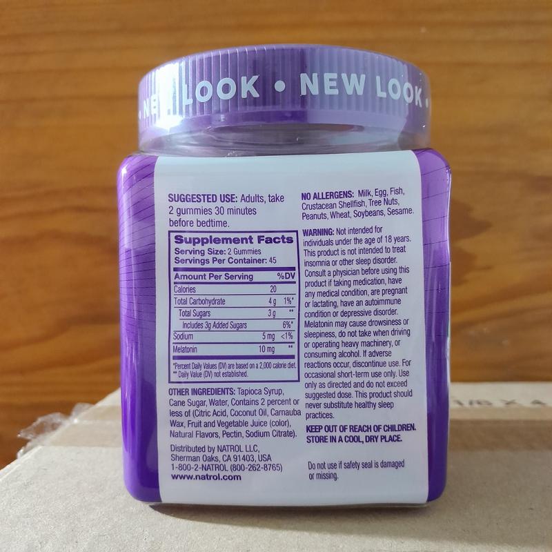 Kẹo Dẻo Hỗ Trợ Giấc Ngủ Natrol Melatonin 10mg Sleep Gummies 2