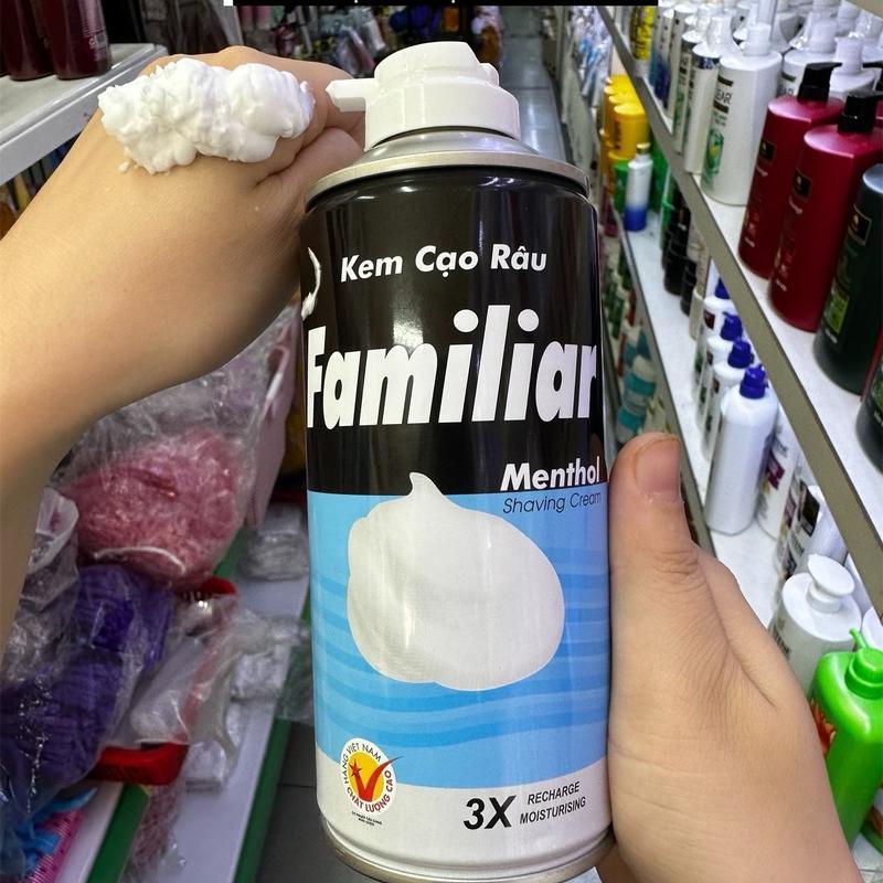  Familiar Kem cạo râu bọt cạo râu chai to 275gam  330g Familiar 