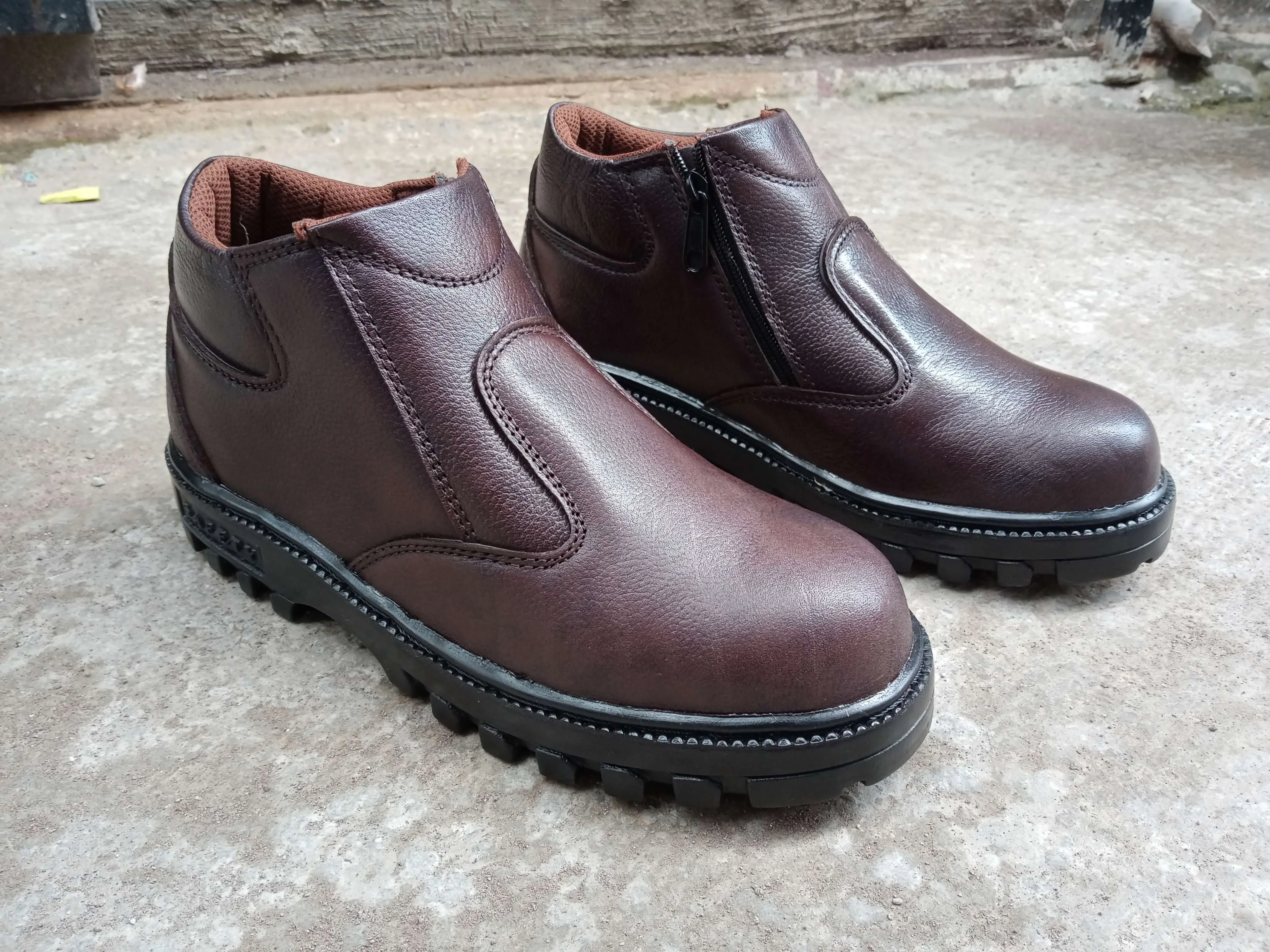 Sepatu Safety Kings Pria Resleting Kulit Oil Resistant